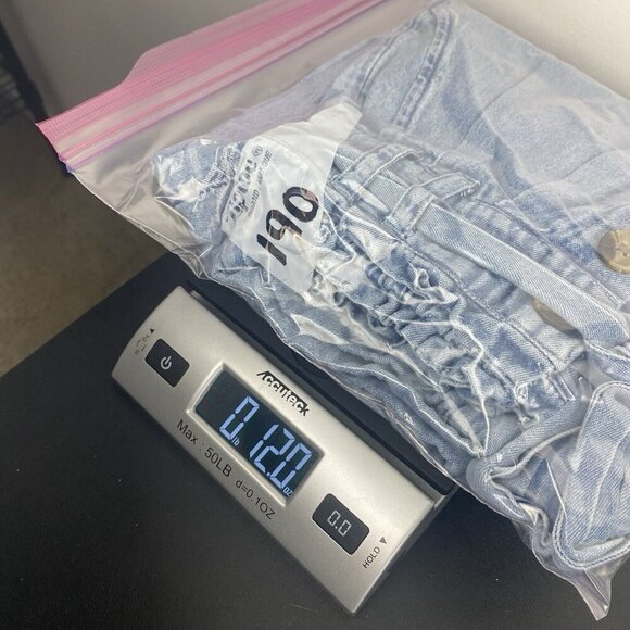 American Eagle Women's Denim Paperbag Pants Size XS Light Wash 100% Cotton - Picture 10 of 10